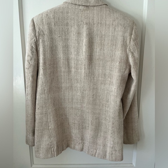 VTG Women's textured Cream Blazer size 8 minimalist capsule old money preppy - Picture 5 of 8